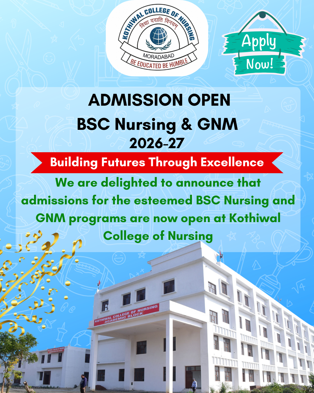 Admission Banner